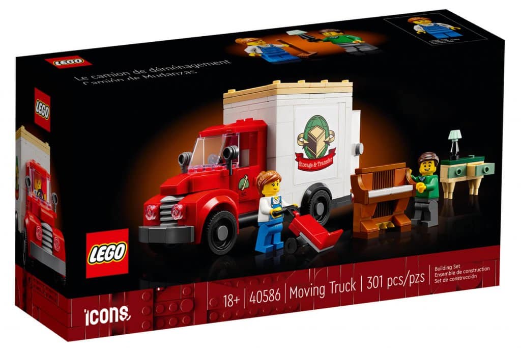 LEGO 40586 Stěhovací vůz: Krabice zepředu