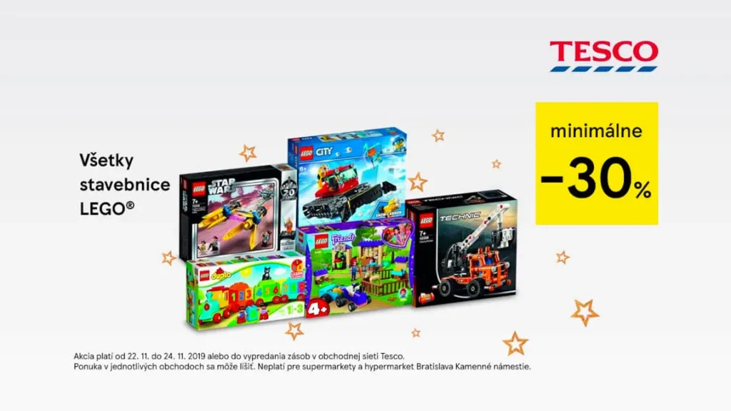Výhodný nákup LEGO setů v Tescu